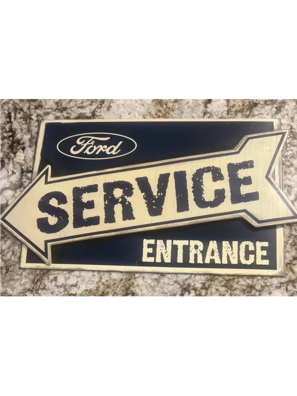 Ford Service Entrance Metal Sign – Open Road Brands – Good Condition
